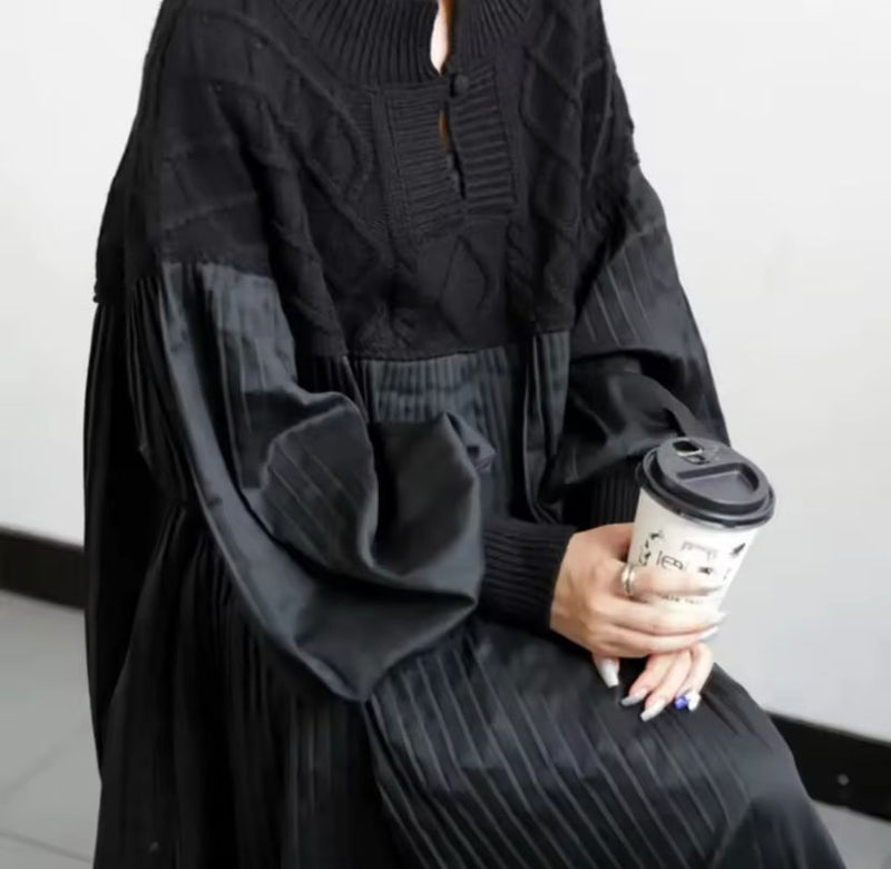 New Arrival Sweater Long Dress Fashionable Long-Sleeved Dress  208794 - TUZZUT Qatar Online Shopping