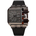 OULM 3364 Brand Original Rectangle Unique Design Men Wristwatch Wide Dial Leather Strap Quartz Watch S4589316