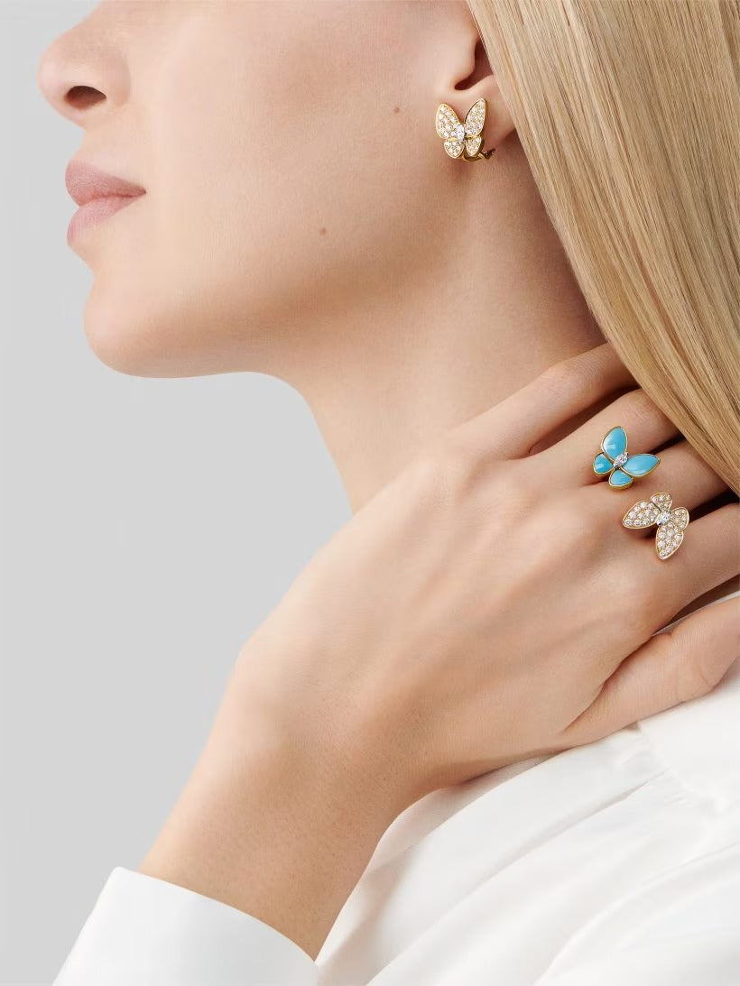 Two Butterfly Earrings DN1002 Two Butterfly Earrings DN1002