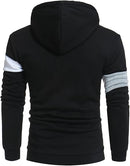 Men's Novelty Color Block Comfortable Pullover Sport Coat Drawstring Hoodie Sport HoodedTracksuit 137375 - TUZZUT Qatar Online Shopping