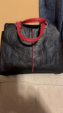 Black hand bag with red handles - 135635 - TUZZUT Qatar Online Shopping