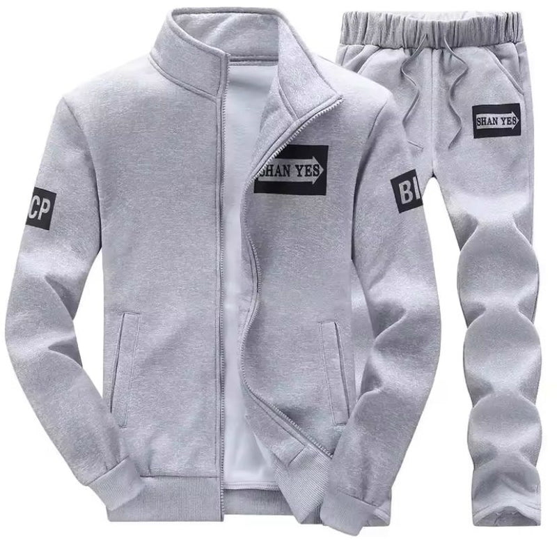 Men's Tracksuit Clothes Sportswear 2Piece Set Men Jacket Sweat pants   T487520 - TUZZUT Qatar Online Shopping