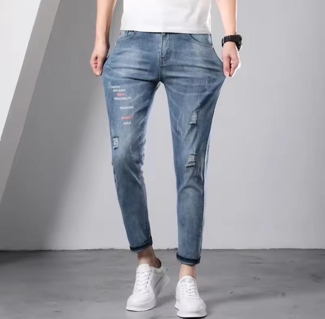 Trendy Denim Trousers Men's Cropped Pants S4163131 Trendy Denim Trousers Men's Cropped Pants S4163131