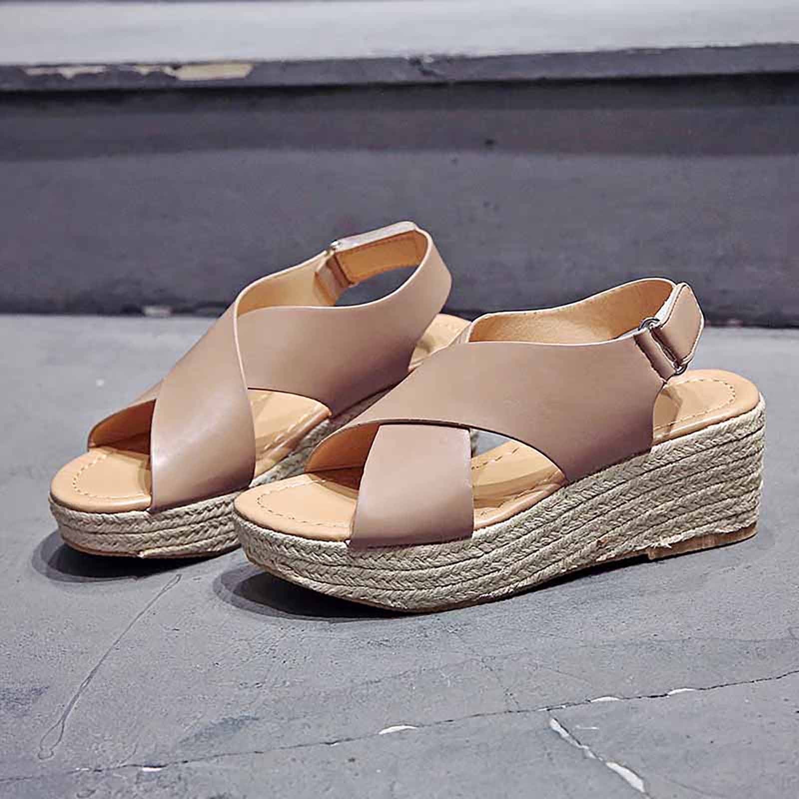 Strappy Platform Wedge Sandals WS321 Strappy Platform Wedge Sandals WS321