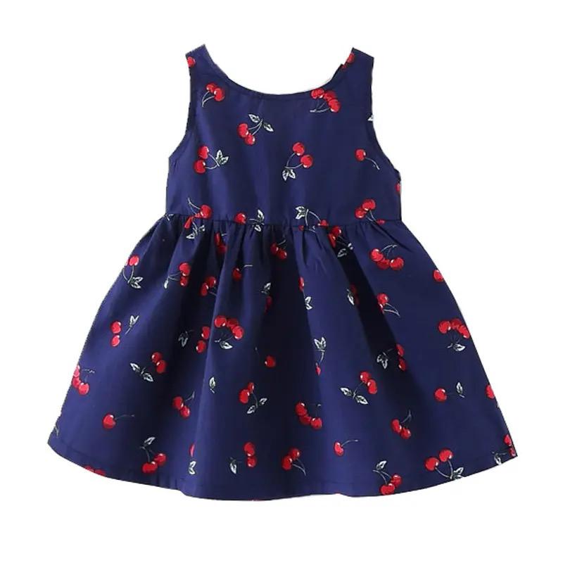New Summer Girls' Dress Strap Hollow Embroidery Casual Sleeveless Party Princess Dress Children'S Baby Kids Girls Clothing 3Y 19442675 - Tuzzut.com Qatar Online Shopping