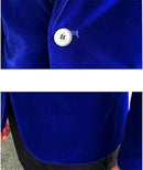 Men Fleece Suit Slim Business Blazers Wedding Dress Jacket    002334018 - TUZZUT Qatar Online Shopping