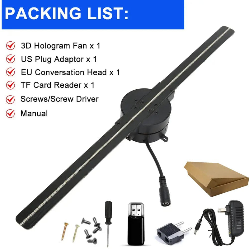 3D Holographic Fan  83511 - TUZZUT Qatar Online Shopping