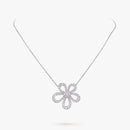 Flowerlace pendant White Gold Diamond Necklace DN2127 - TUZZUT Qatar Online Shopping