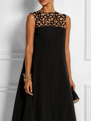 Loose Sleeveless Hollow Split-Joint Round-Neck Maxi Dresses 153689 - TUZZUT Qatar Online Shopping