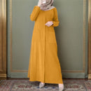 Women's Long Sleeve Solid Color Jalabiya L 449910 - TUZZUT Qatar Online Shopping