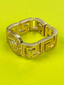 Medusa Head Square Ring DN2098 - TUZZUT Qatar Online Shopping