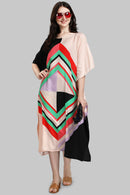 Digital Print Kaftan Women Wear Boat Neck Kaftan Dress    S415343 - TUZZUT Qatar Online Shopping