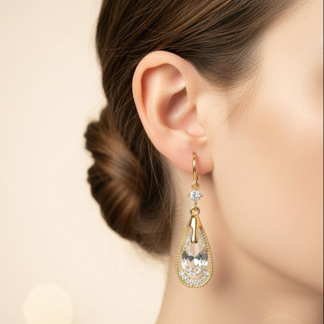 Women's  Fashion Pearl Earrings Diamond 361282 - TUZZUT Qatar Online Shopping