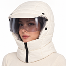 Ivory Padded Winter Hood with Detachable Tinted Visor