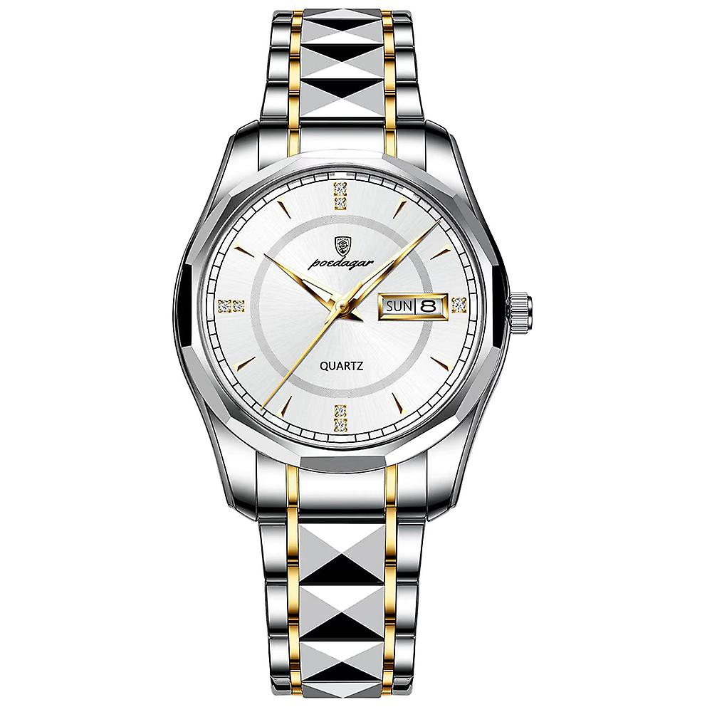 Men's Trend Waterproof Luminous Watch Steel Band Enlaid With Diamond Shuangrili Quartz Men's Watch Student Sports Watch W397251 Men's Trend Waterproof Luminous Watch Steel Band Enlaid With Diamond Shuangrili Quartz Men's Watch Student Sports Watch W397251
