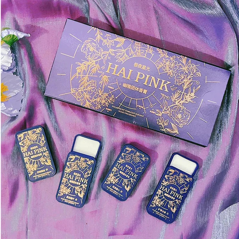Hai Pink Polar Night Starlight Elegant Solid Balm Men's and Women's Solid Perfume Lasting Fragment Light Perfume Set