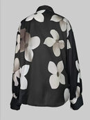 Floral Print Button Front Shirt elegant Long Sleeve Dress 1152059 - TUZZUT Qatar Online Shopping