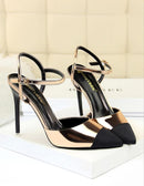 Two Tone Stiletto Heels Sandal HS86 - TUZZUT Qatar Online Shopping