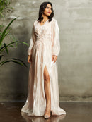 Women's Long Sleeve Solid Color Modest Fashion Dress XL 508358 - TUZZUT Qatar Online Shopping