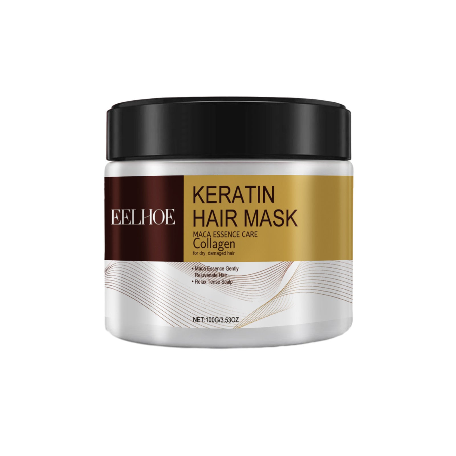 EELHOE Collagen Keratin Hair Mask Deep Moisturizing Repair Damaged Hair Anti-drying Split Knot Anti-hair Loss - 100g EELHOE Collagen Keratin Hair Mask Deep Moisturizing Repair Damaged Hair Anti-drying Split Knot Anti-hair Loss - 100g