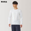 Men's O-Neck Large Size Cotton Long-Sleeved Loose T-Shirt White Black Bottom Top Casual Pullover T-Shirt   S037649 - TUZZUT Qatar Online Shopping