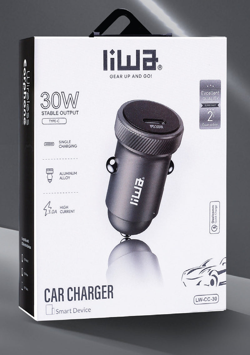 Liwa PD Car Adapter 30W /Type C /LW-CC-30 - TUZZUT Qatar Online Shopping