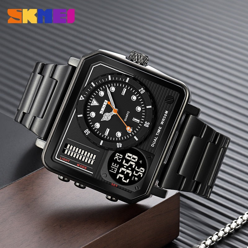 Skmei Steel Strap Watches Day Date Display Personality Alarm Watch W442361 - TUZZUT Qatar Online Shopping