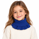Girl ’ Royal Blue Rib-Knit Neck Warmer with Ruffled Trim 61471