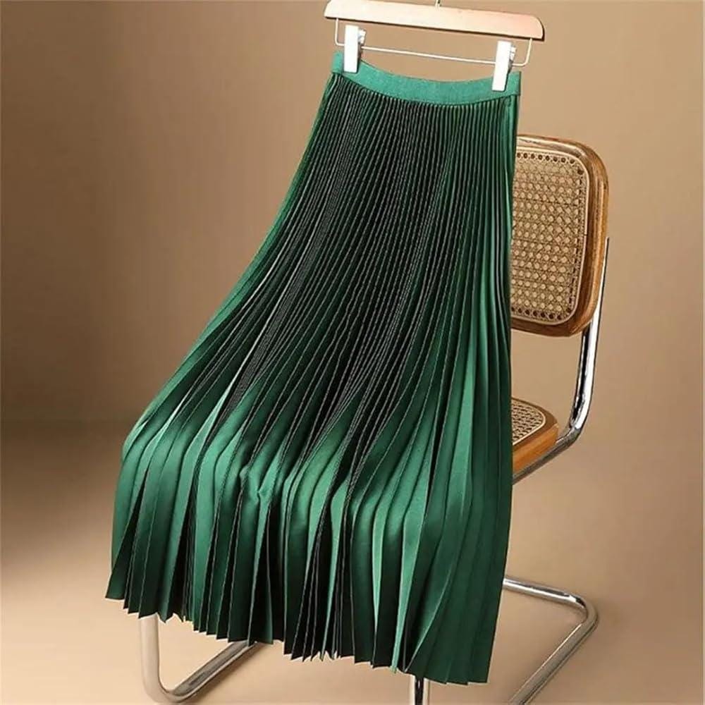 Women Vintage High Waist Pleated A-Line Long Skirt 1608265 Women Vintage High Waist Pleated A-Line Long Skirt 1608265