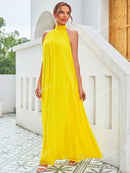 Womens  Halter Neck Maxi Dress 116376 - TUZZUT Qatar Online Shopping