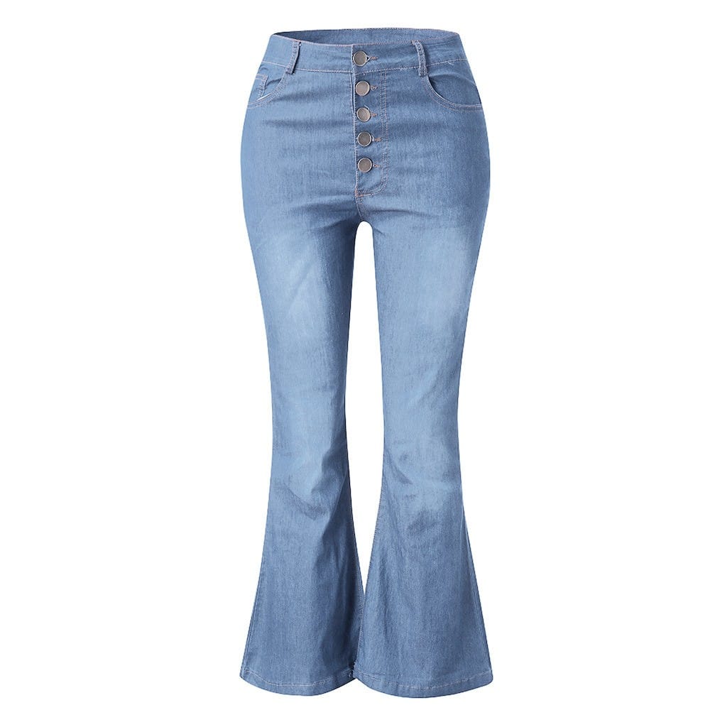 Flare Jeans Pants Women's Vintage Denim Ladies Jeans Women High Waist Fashion Stretch Button Trousers Casual Jeans S4489616 Flare Jeans Pants Women's Vintage Denim Ladies Jeans Women High Waist Fashion Stretch Button Trousers Casual Jeans S4489616