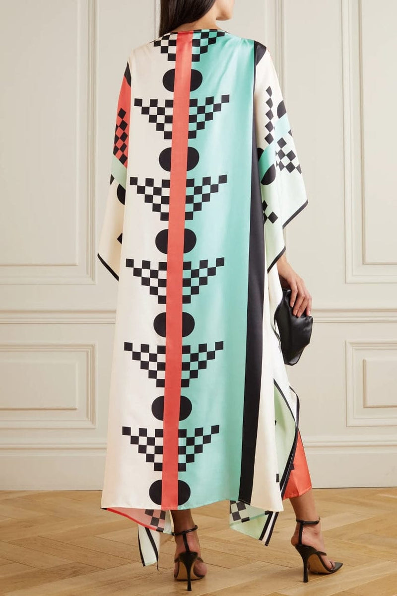 Women's Fashion Kaftan Maxi Dress Box Triangle 2XL 070430225