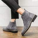 Suede Leather Boots Men Shoes Autumn Shoes Fashion Chelsea Boots Leather Business Dress Ankle Boots   S4540820 - TUZZUT Qatar Online Shopping