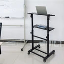 Height Adjustable Mobile Workstation With Tiltable Desktop Mount SH-WS-T01A - TUZZUT Qatar Online Shopping