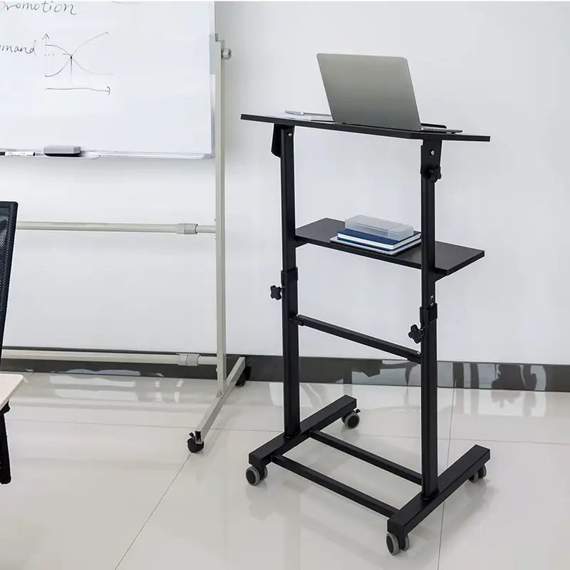 Height Adjustable Mobile Workstation With Tiltable Desktop Mount SH-WS-T01A Height Adjustable Mobile Workstation With Tiltable Desktop Mount SH-WS-T01A