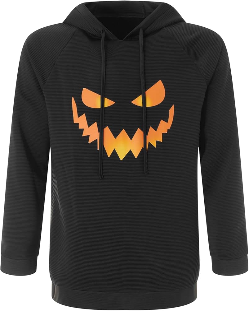 Mens Halloween Pumpkin Face Print Sweatshirts Long Sleeve Hoodie B5259295 Mens Halloween Pumpkin Face Print Sweatshirts Long Sleeve Hoodie B5259295