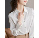 Women Long Sleeve Button-Up Fashion Shirt   S4931171 - TUZZUT Qatar Online Shopping