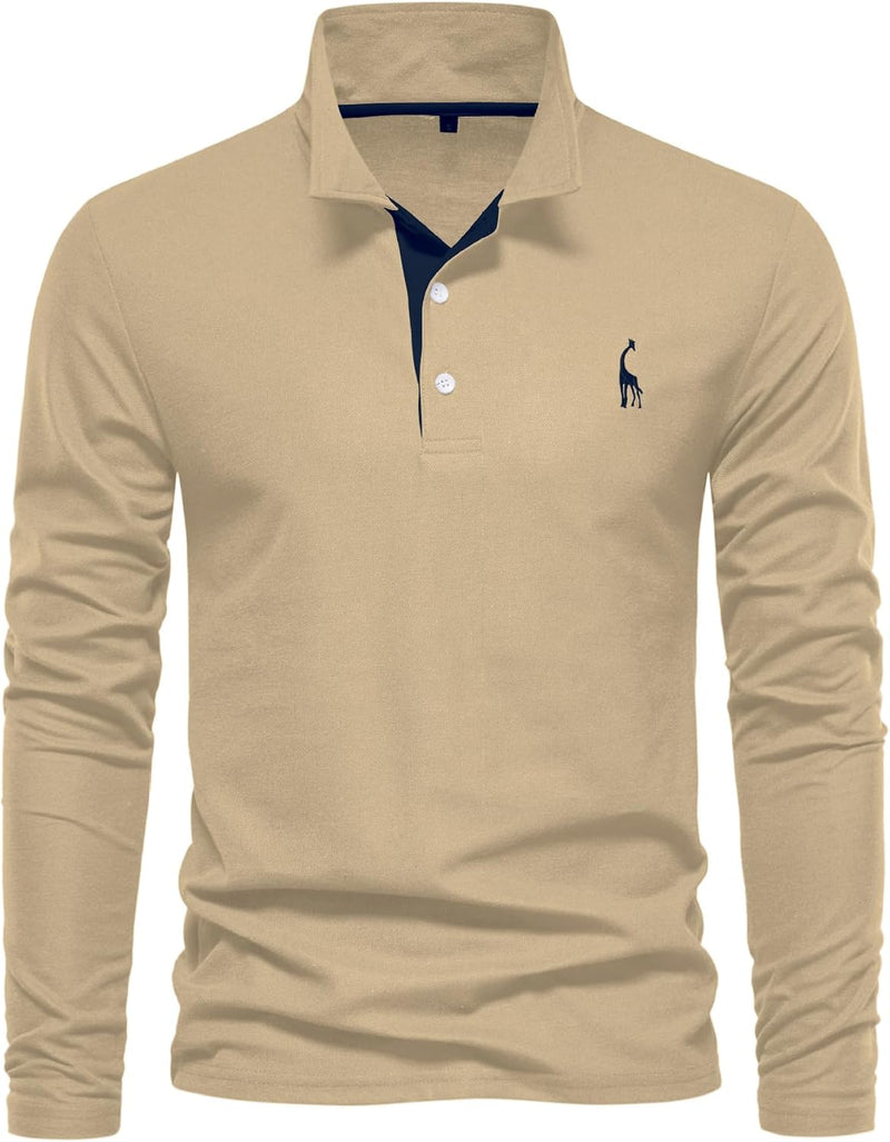 Men's Comfortable Sports Long-Sleeved polo Shirt Tops    T12 - TUZZUT Qatar Online Shopping