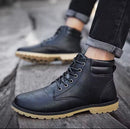 Men's Boots Black Mid Top Protection Trendy High Top Men's Shoes 593780 (43) - TUZZUT Qatar Online Shopping