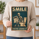 Vintage Skeleton Bathroom Wall Sign SM30023 – Smile