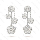 Four Leaf Clover Dangle Earrings DE333 - TUZZUT Qatar Online Shopping