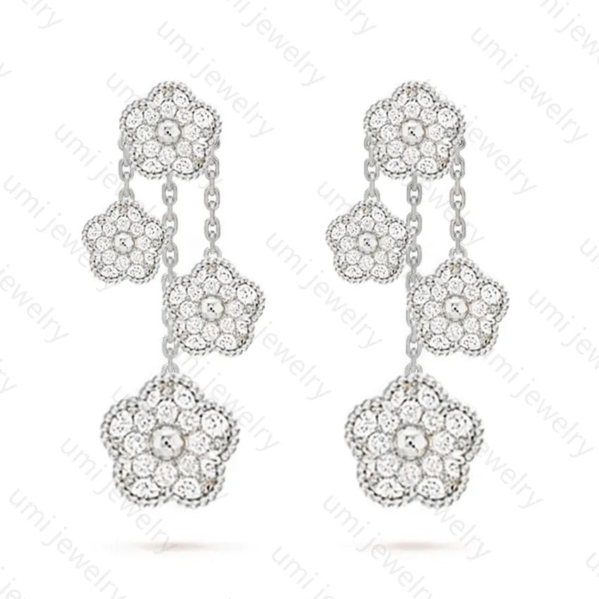 Four Leaf Clover Dangle Earrings DE333 Four Leaf Clover Dangle Earrings DE333
