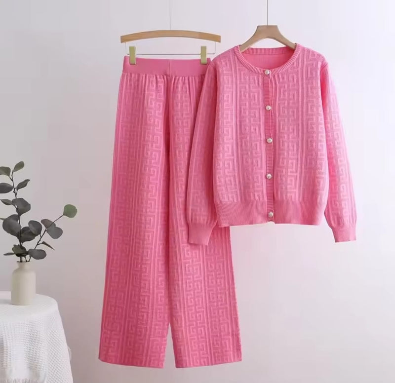 Women Elegant Knitted 2 Piece Sets KS665 - TUZZUT Qatar Online Shopping