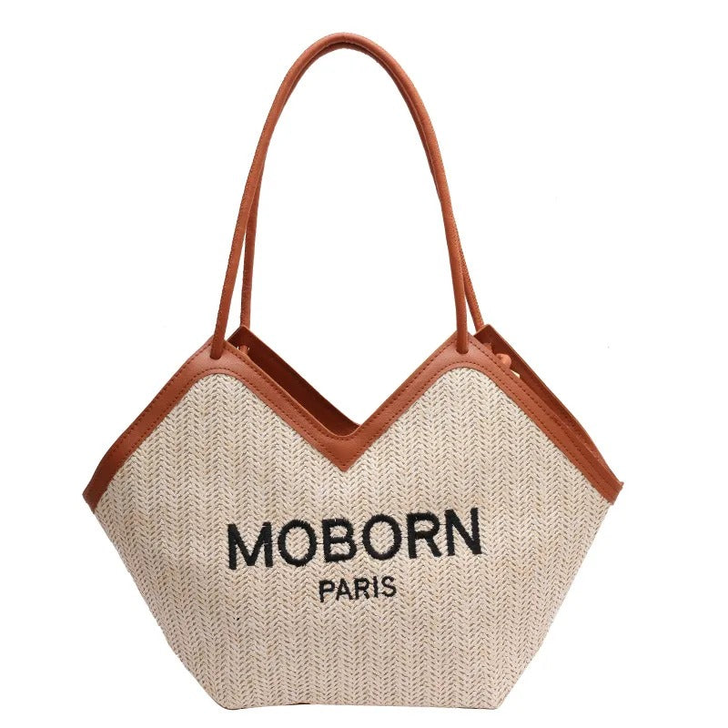 Grass Weave Casual Shoulder Bag MP8671 - TUZZUT Qatar Online Shopping