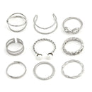 9 Pieces Vintage Stackable Midi Rings Set S 4471234 - Tuzzut.com Qatar Online Shopping