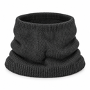 Charcoal Grey Ribbed Knit Neck Warmer 5482