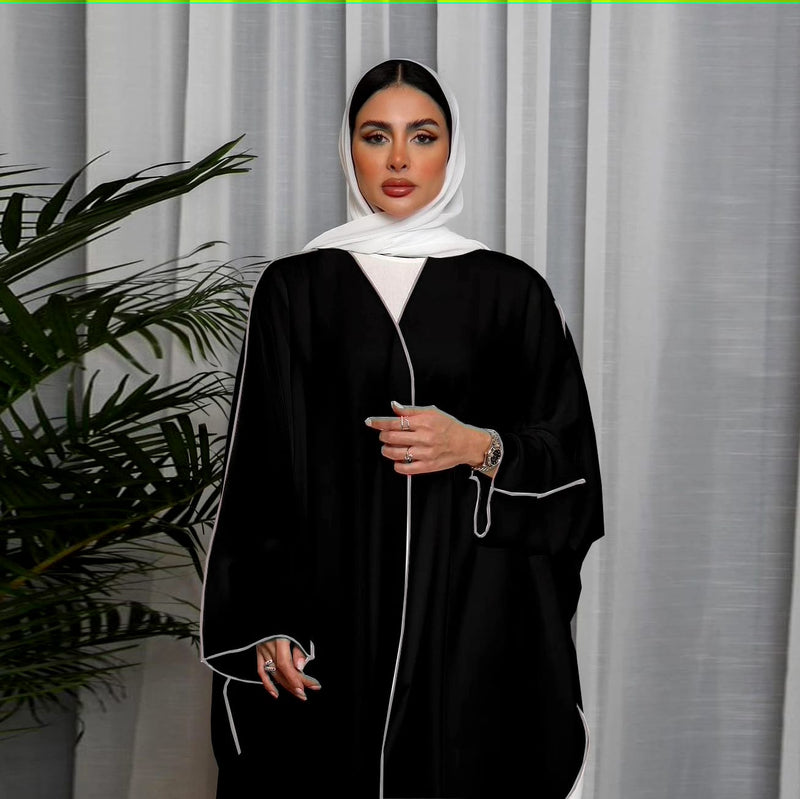 Women's Long Sleeve Solid Color Abaya 449563 - Free Size