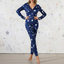 Sexy Butt Button Flap Bodycon Jumpsuit Women Christmas Pajamas Onesie Long Sleeve Bodysuit One Piece Xmas Romper   S4927145 - TUZZUT Qatar Online Shopping