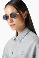 Luxury Oval Metal Sunglasses MM2023 - TUZZUT Qatar Online Shopping