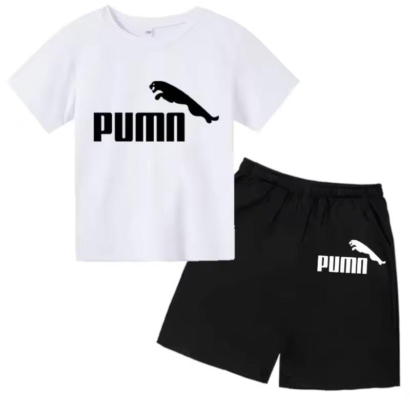 Children's Summer Short sleeve T-shirt Tops+Shorts  1627142 - TUZZUT Qatar Online Shopping